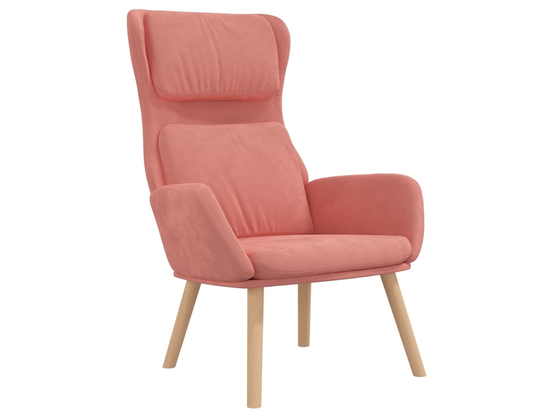Relaxing Chair, Relaxing Chairs Vidaxl Cor-de-rosa Veludo