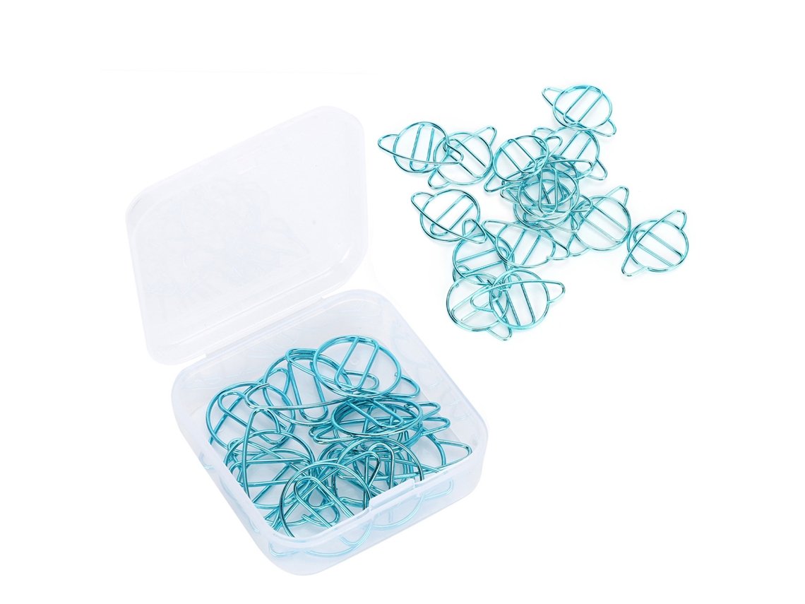 20 Clips De Papel Anti-deslizantes Bonitos Para Escolar, Marcapáginas, Decoración Artesanal Azul