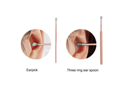 Conjunto de Cortadores de Unhas Portátil Rebe-set 10 em 1 em Aço Inoxidável com Estojo para Manicure e Pedicure, Cor Ouro Rosa
