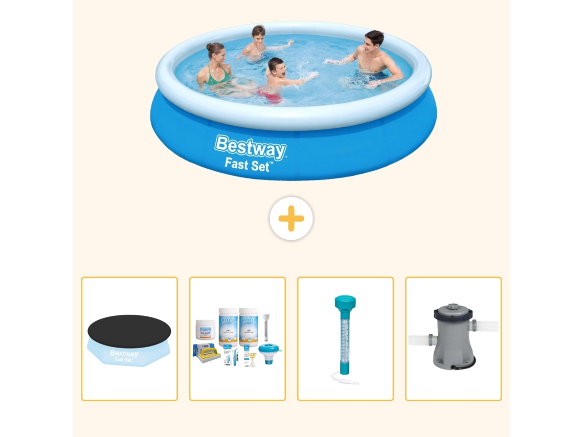 Bestway Piscina Bestway Fast Set Redonda - 244x61 Cm - 7-peças S52