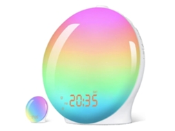 Despertador Digital com Rádio para Uso Não Quarto, Adequado Adultos e Crianças, Oito Efeitos Sonoros Ambiente Natural Relaxante STELASPLEN