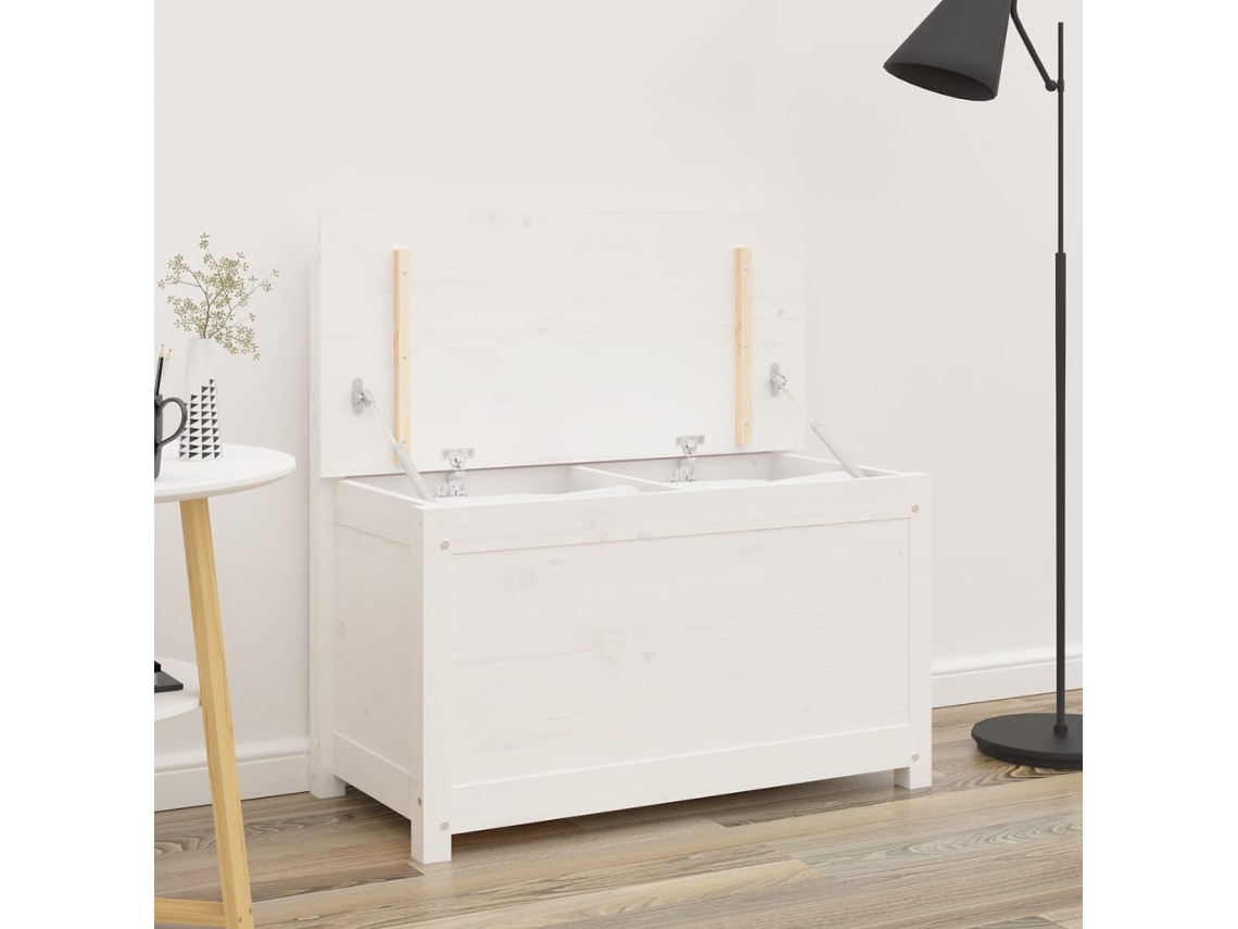 Vidaxl Banco 80x41x77 Cm Madeira De Pinho Maciça Branco