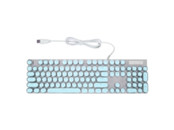 Teclado Mecânico LAXISCREED (estilo de Máquina de Escrever com Iluminação Rgb Retroiluminada 104 Teclas)