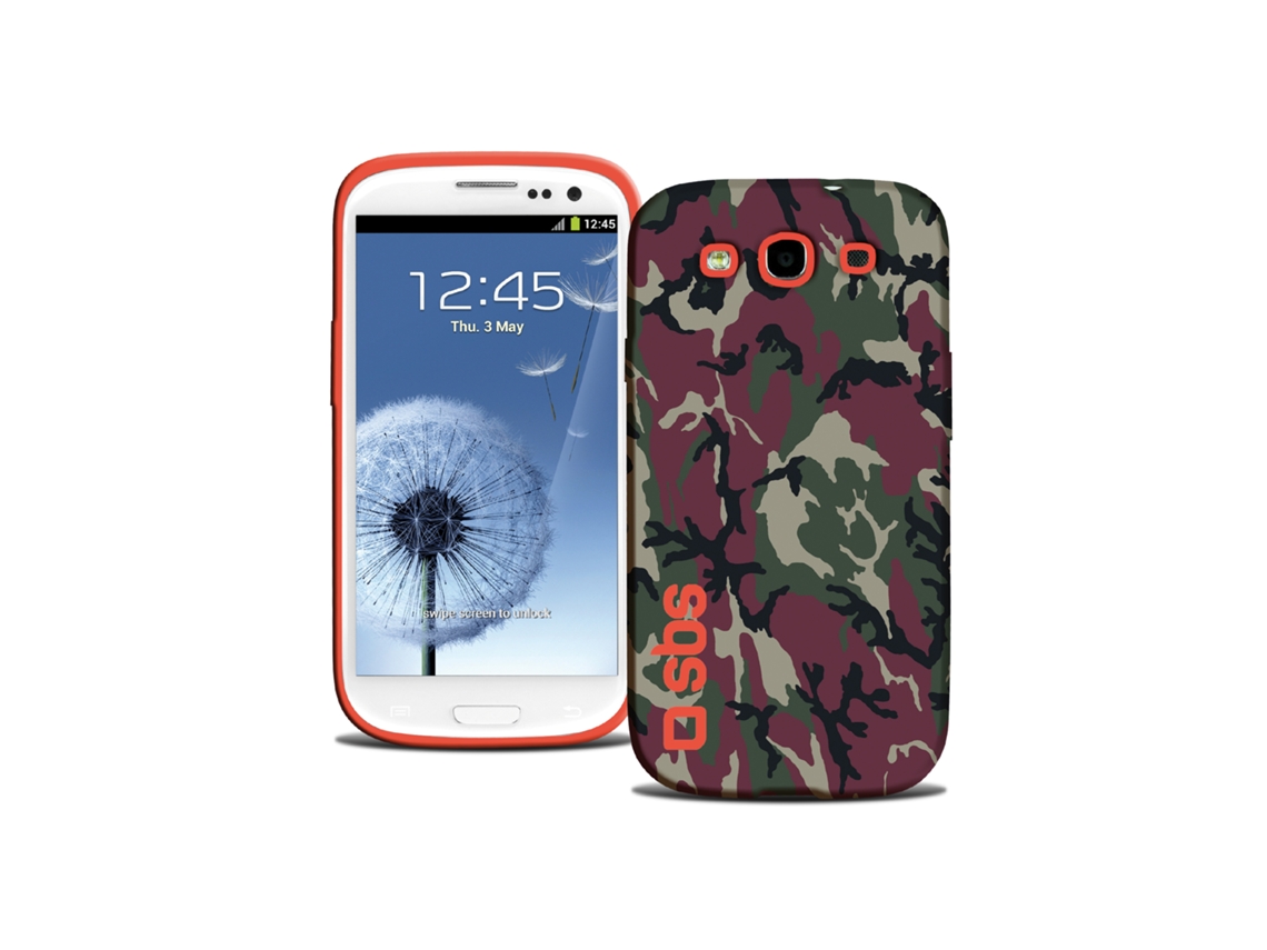 Capa SBS p/ Samsung Galaxy SIII Camuflada/ Laranja
