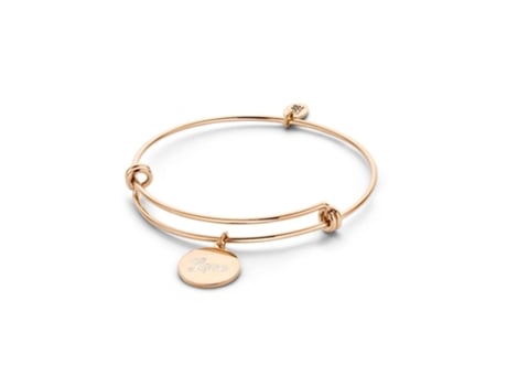 Pulseira Co88 Collection em Aço Rosa com Pendente Love All You Need Is Love