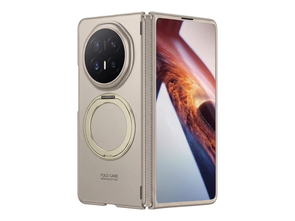 Capa Integral Para O Honor Magic V6 Com Anel De Suporte E Vidro Temperado