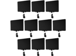 Pacote com 10 Healeved Mini Painéis de Quadro Negro Apagáveis A5 Clipes Giratórios Dupla Face, 11cm, para Exib