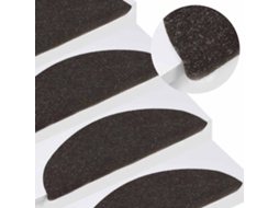 Vidaxl Tapetes De Escada Adesivos 10 Pcs 56x17x3 Cm Preto