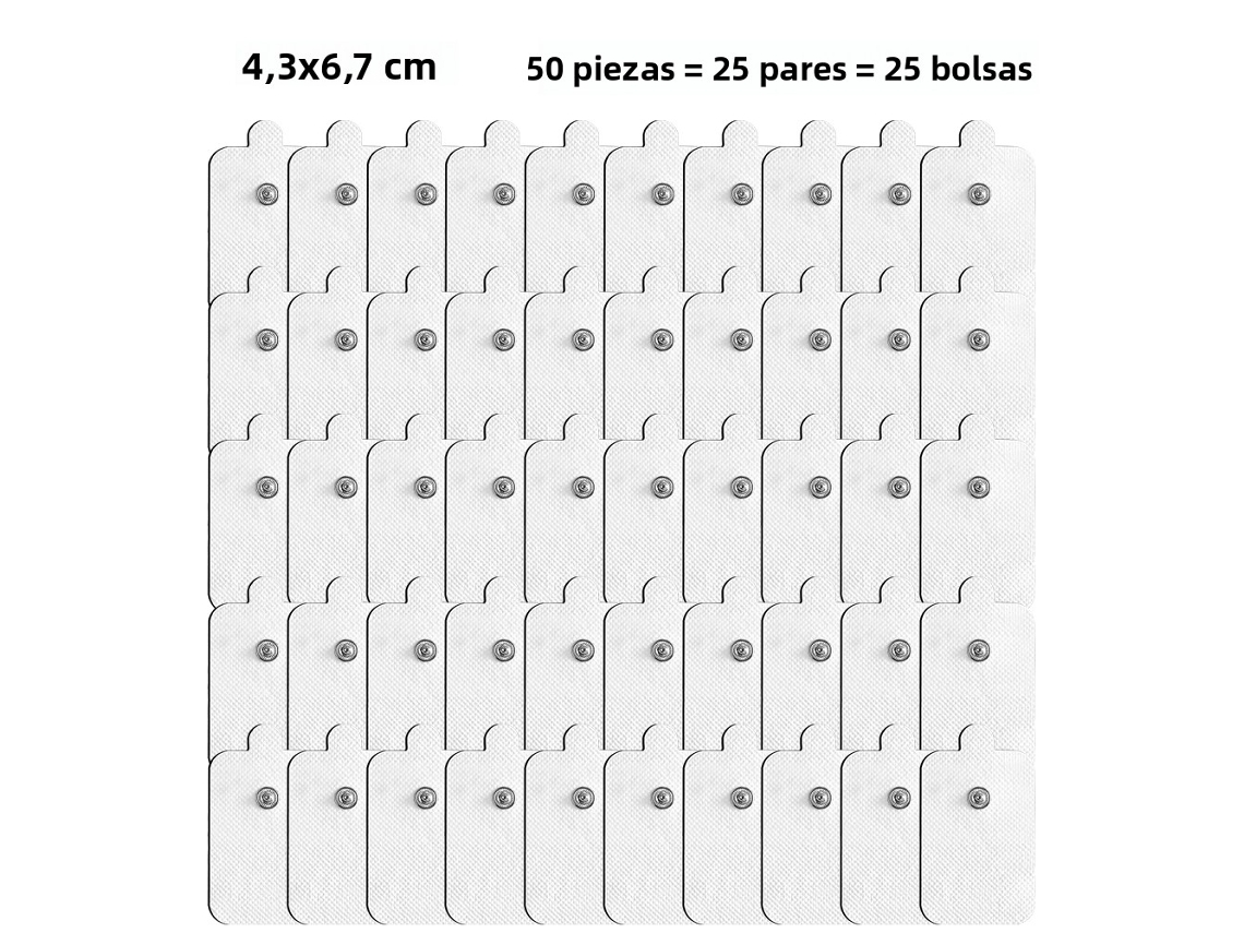 Adesivo de Gel Pulsado Autoadesivo Tens para Eletrodos de Estimulação Elétrica (ems) MDUG (50 Unidades)