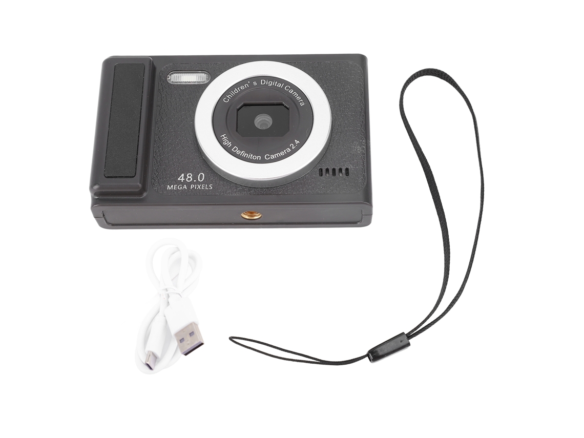 Digital Camera 48mp 1080p 8x Zoom Auto Focus Built In Fill Light 2.4 Inch Screen Compact Students Camera For Daily Travel Black LAXISCREED