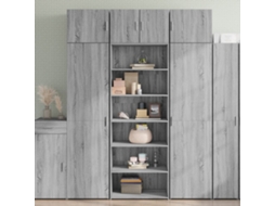 Armario alto 70x41x185 cm derivados de madera gris Sonoma