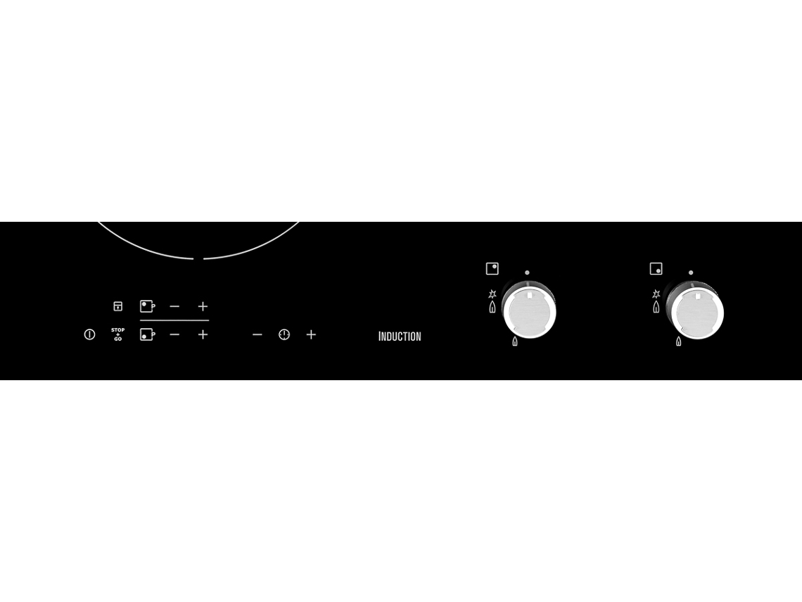 Placa de Gás e Indução ELECTROLUX EGD6576NOK (Elétrica e Gás Natural - 59 cm - Preto)