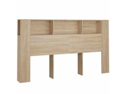 Headboard Cabinet, Headboard Cabinets Vidaxl Marrom Madeira Processada (180 Cm)