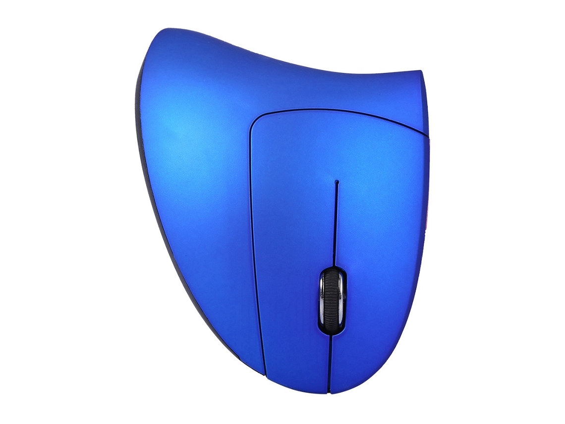 Mouse Vertical Sem Fio Ergonômico 2000dpi 2,4ghz 6 Teclas Azul Escuro