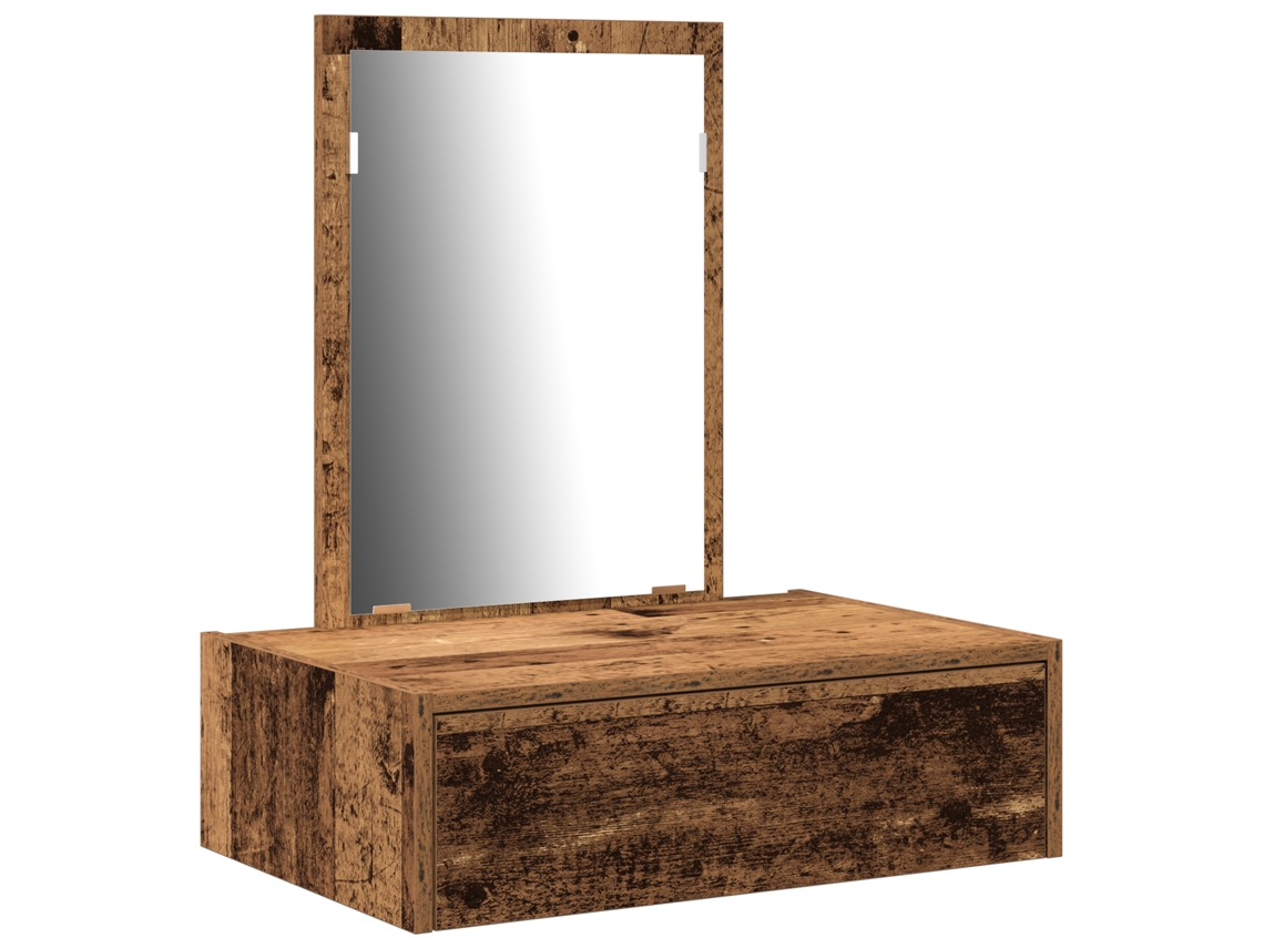 Conjunto 1 Mesa De Maquiagem Moderna Vidaxl Castanho Derivados De Madeira (60 X 40 X 70 Cm)