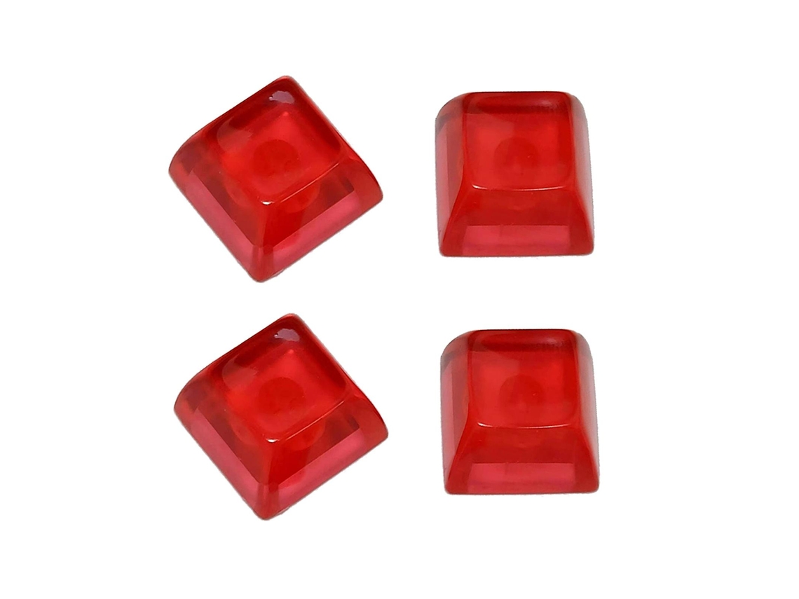 Keycap De Resina Personalizado Sa Profile R3 Personalidade Keycap Vermelho Translúcido 4 Unidades