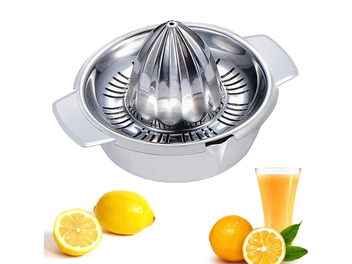 Espremedor Manual De Laranjas E Cítricos Em Aço Inoxidável 304 Com Coador Tigela 283 Ml(10 Oz)