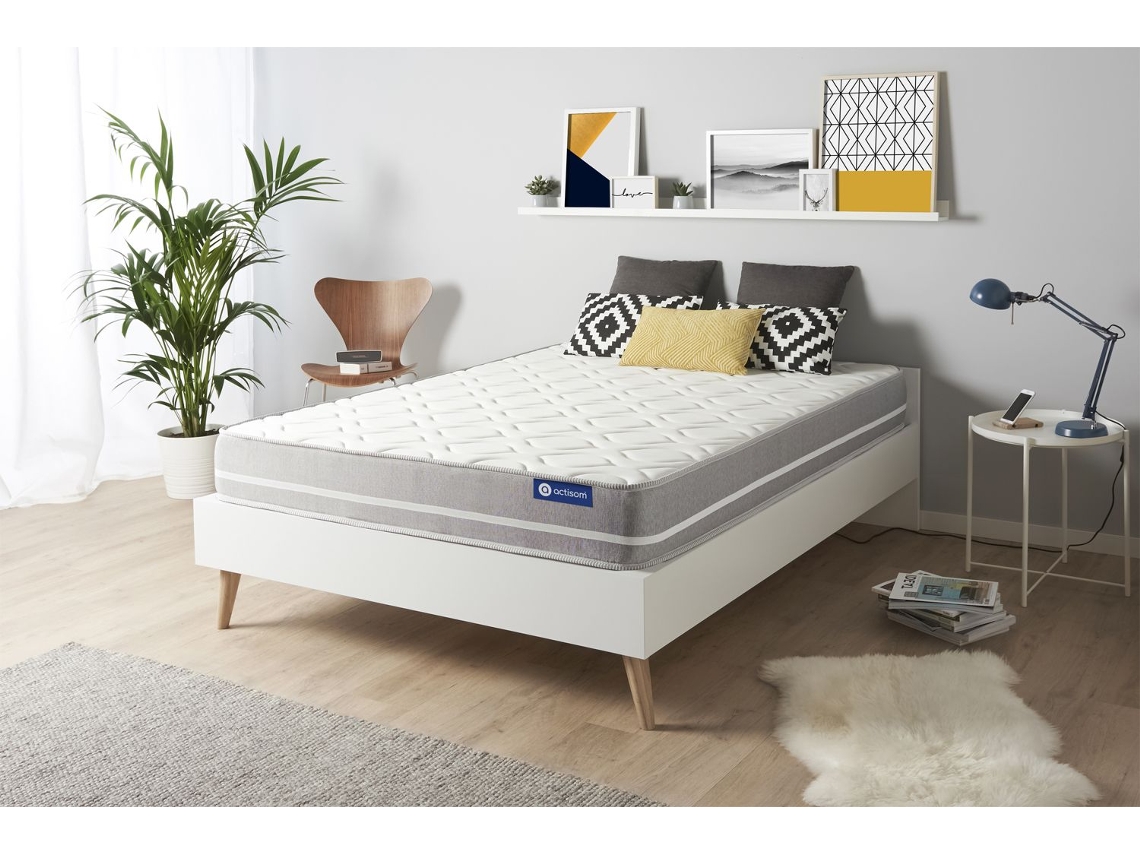 Colchão de Espuma e Viscoelástico Actimemo Touch Altura ACTISOM Espuma com memória Branco (140x190cm)