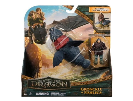 Como Treinar o Seu Dragão - Pacote de Figuras Gronckle e Perna de Peixe Spin Master 6074006 P25spin Master