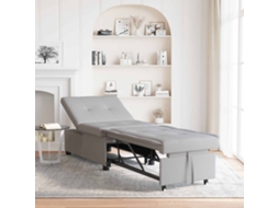 Vidaxl Sofá-cama Retrátil Cinzento 194 X 50 X 82 Cm Tecido