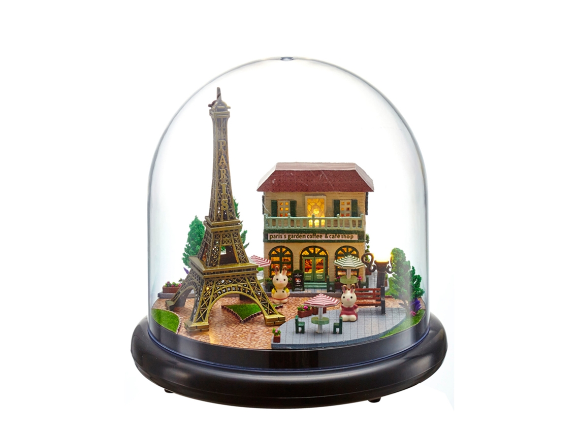 Maquete Em Miniatura 3d Da Paris Romântica, 14x14x137 Cm X 14x14x14 Cm