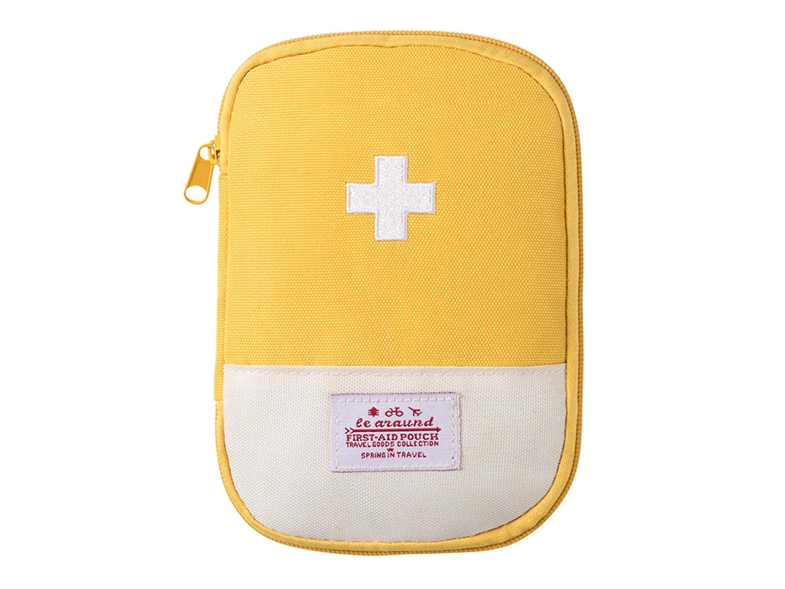 Mini Bolsa De Medicamentos Vazia Para Emergências, Amarela, Grande