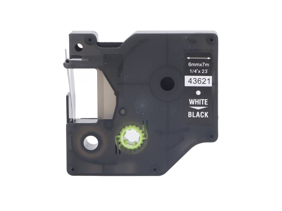 Fita de Etiquetador 6mm Pet Impermeável Resistente a Óleo para Lmpc 16596 Lm150 Lm450 Lm350 Branco em Preto