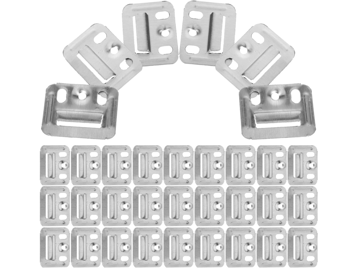 Conjunto De 100 Grampos Aço Inoxidável Fixação Painéis, Suporte Estável E Durável Que Não Deforma, Ideal