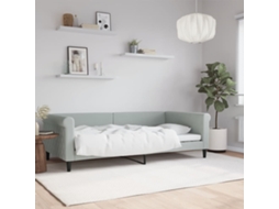 Vidaxl Sofá-cama 100x200 Cm Veludo Cinzento-claro