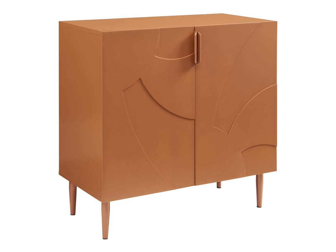 Aparador Starvili Com 2 Portas Mdf 75x76x38 Cm Cor De Ferrugem [EN.CASA]