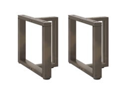 Coffee Table Leg, Coffee Table Legs Vidaxl Marrom Aço (50 X 25 X (42-43) Cm)