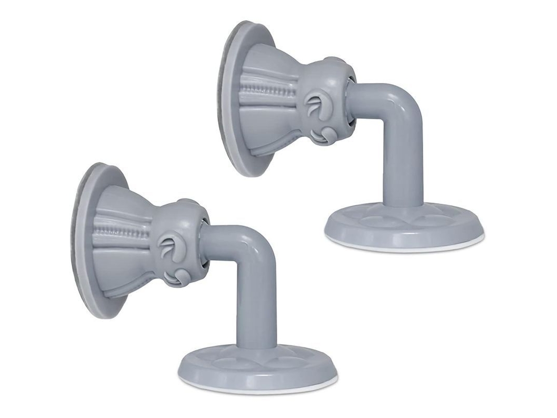 2026 2 Tampas de Porta de Silicone Autoadesivo 3m Sem Furar Impermeável Silencioso Gancho de Parede Cinza