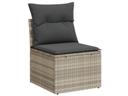 Conjunto 10 Móveis De Jardim Vidaxl Cinzento-claro Vime Pe (289 X 177,5 X 69 Cm)