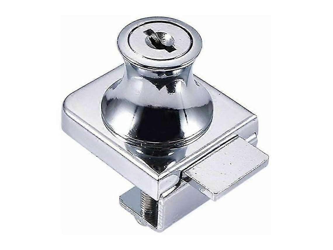 Fecho de porta de vidro de aço cromado com 2 chaves únicas, para mostradores e gabinetes, 5-8mm, Zekai S/MARCA