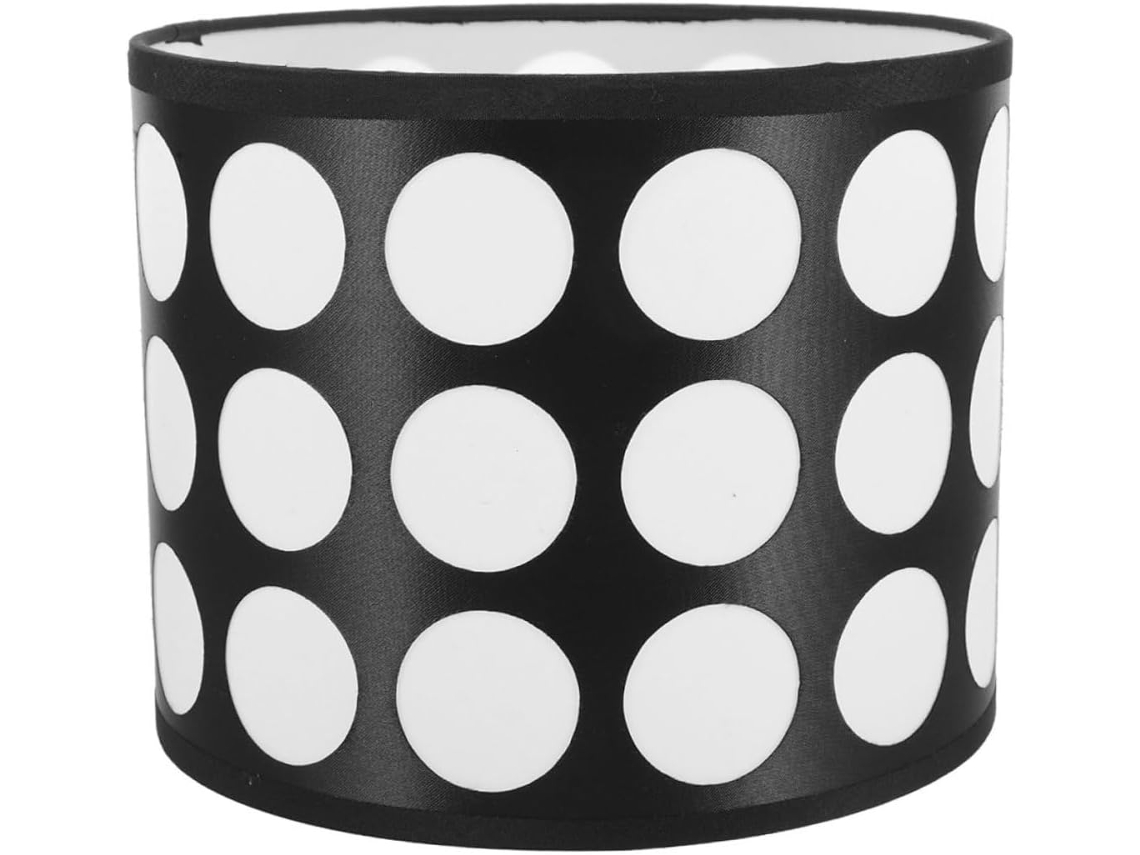 Abajur Cilíndrico Com Cúpula De Bolinhas - Acessório De Iluminação De Design