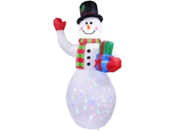 Decorações Gonflables Bonhomme Neige Avec Lumières Rotatives Lumière Led,
