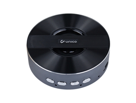 Coluna Wireless Portátil Pequena e Prática S/ Fio Unico Star Bs1064 Preto e Prateado