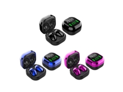 Fones De Ouvido S6 Plus Bluetooth 5.1 Sem Fio Com Microfone Display Digital De Tempo E Bateria Para Esportes E Música