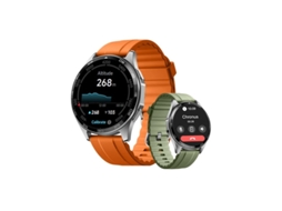 Smartwatch masculino Bestvite com GPS, GTX15, à prova d'água até 3 ATM, monitor de frequência cardíaca, Body Energy, laranja