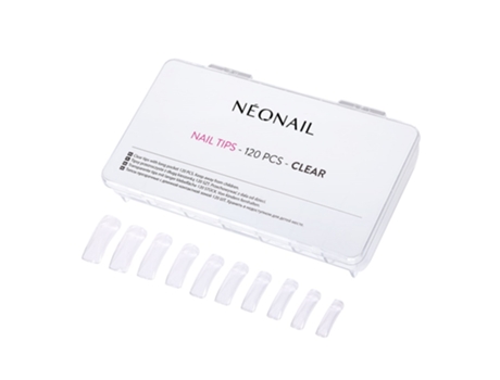 Unhas Postiças Neonail Transparentes Com Bolsa Longa, 120 Unidades