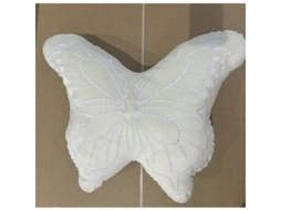 Almofada Borboleta Branca Decorativa Suave 35x45cm