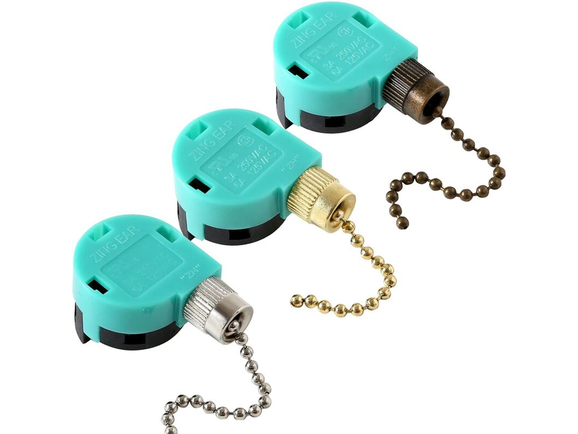 Conjunto de 3 Interruptores Ze 268s6 para Ventilador de Teto AQUAFORGE
