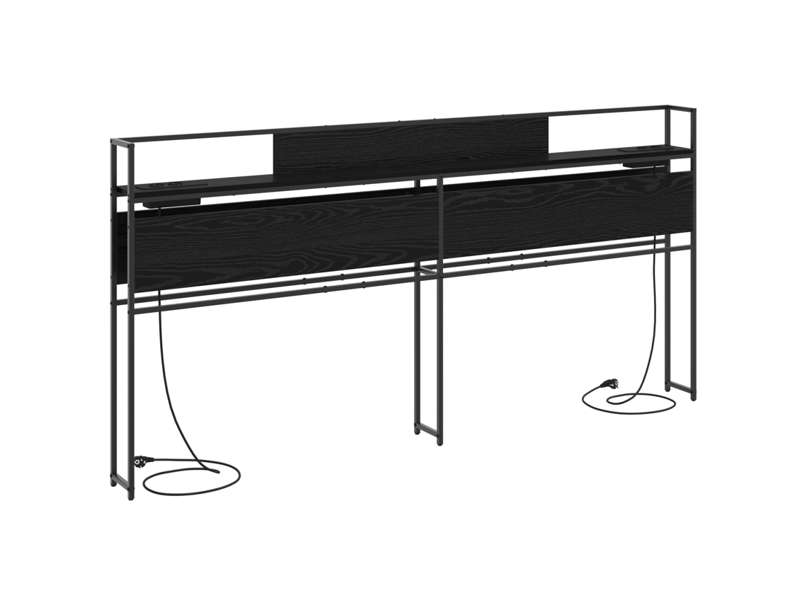 Conjunto 1 Cabeceira De Armazenamento Vidaxl Preto Derivados De Madeira (98 Cm)