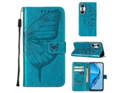 Capa De Couro Flip Com Estampa De Borboleta Em Relevo Para Infinix Hot 20s / 20 Pro X6827