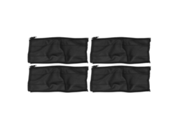 Mali 4pcs Capa de Guidão de Carrinho de Bebê Couro Pu Universal Lavável com Zíper Acessório Preto