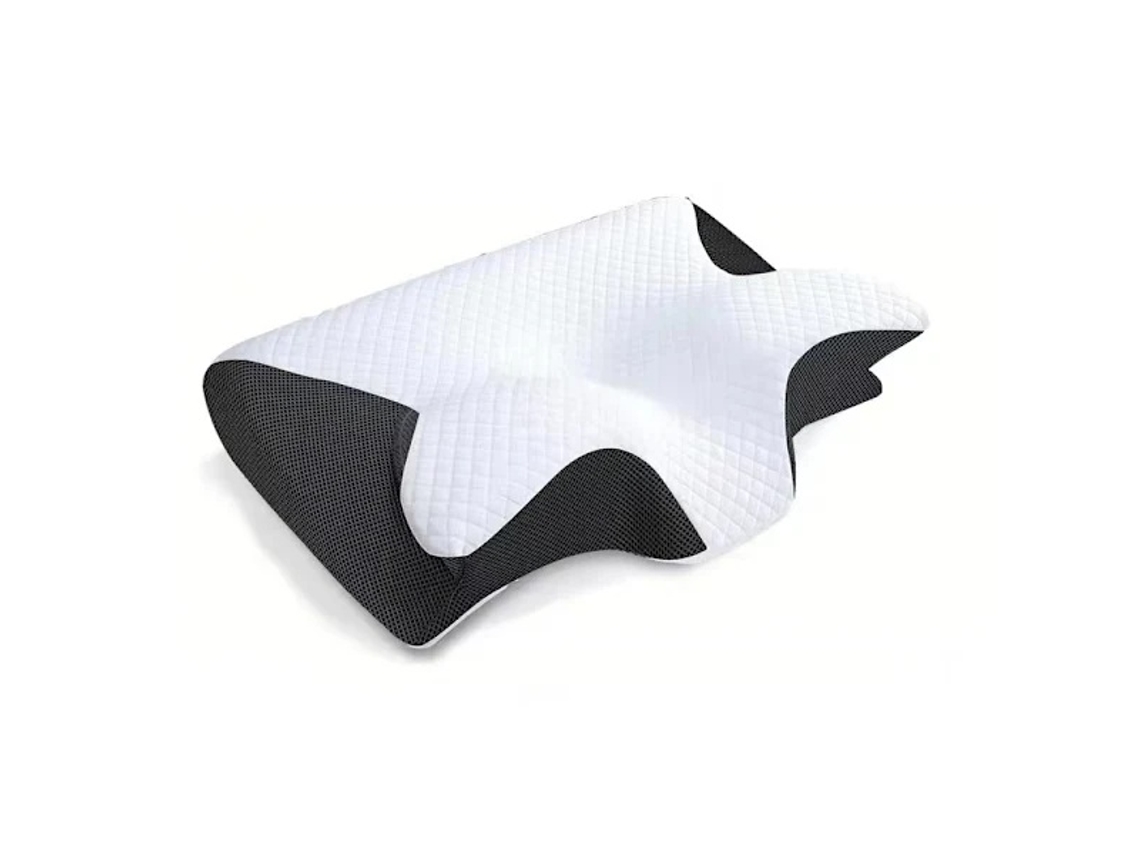 Lurelia Travesseiro Cervical, 1 Unidade, Espuma Viscoelástica, Ergonómico, Ortopédico, Capa Lavável, Para Dormir De Lado, Preto