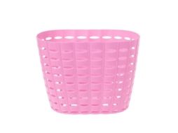 Cesta de Bicicleta Infantil Plástica Espessada Dianteira Pequena para Meninos e Meninas Rosa