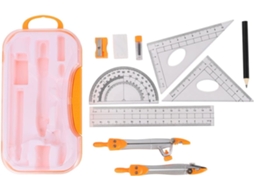 Conjunto De Réguas Geométricas, Instrumento Metal Para Estudantes E