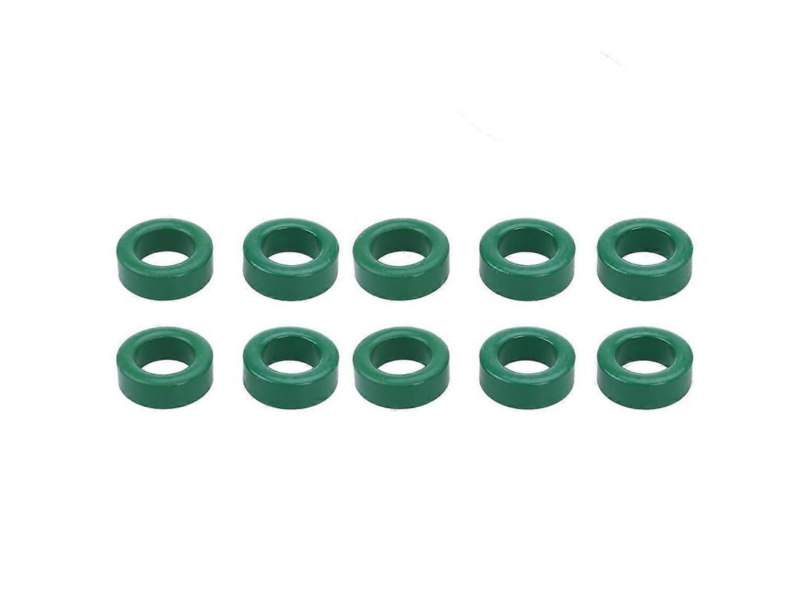 Yuru 10 Núcleos Toroidais de Ferro Ferrite para Indutores de Potência 22mmx14mmx8mm Verde