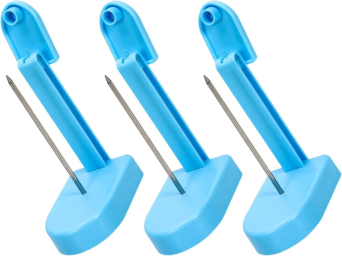 Conjunto Healeved de 3 Porta recibos Mesa em Metal Azul com Dentes Salientes, Organizador Ingressos e Cardápio